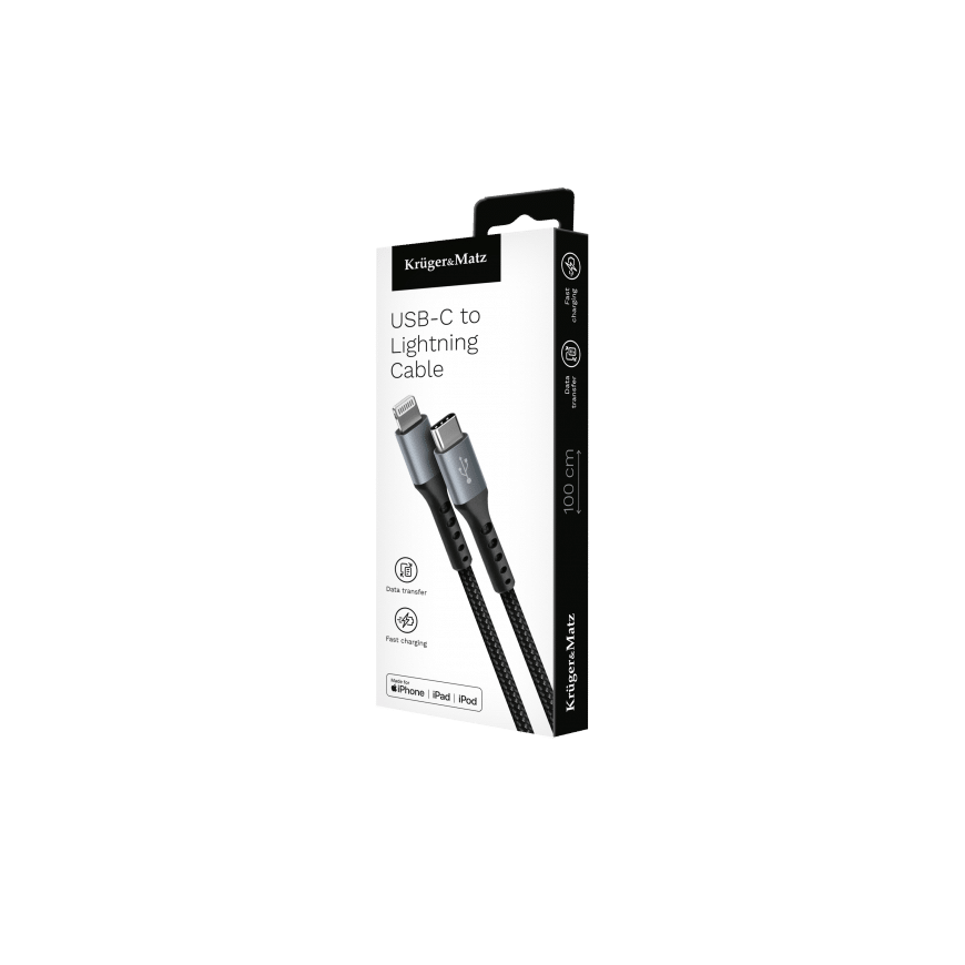 Kruger & Matz USB C - Lightning C94 MFi kištukas 1m – 3