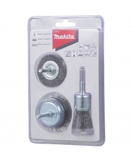 Makita D-66070 3 piece Wire Brush Set Steel