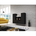 Cama living room furniture set ROCO 18 (4xRO3 + 2xRO6) black/black/black Cama living room furniture set ROCO 18 (4xRO3 + 2xRO6) black/black/black
