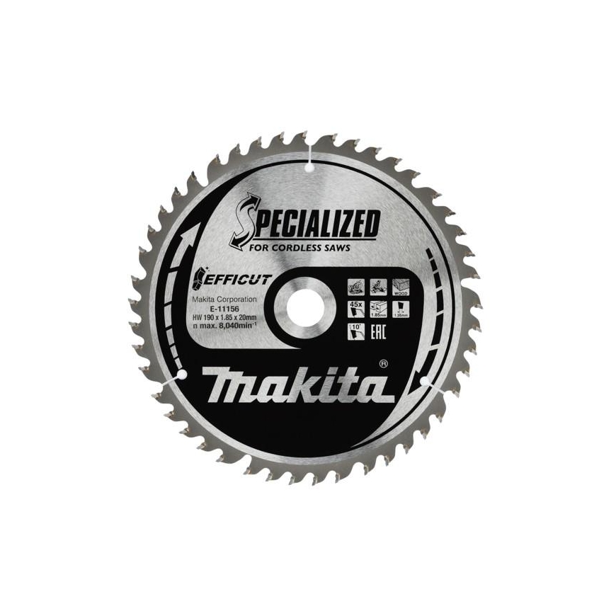 Makita E-11156 TCT saw 190X20X1,85mm
