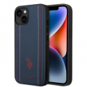 US POLO Case US Polo for iPhone 14 Plus 6.7" dark blue/navy blue Leather Stitch