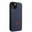 US POLO Case US Polo for iPhone 14 Plus 6.7" dark blue/navy blue Leather Stitch