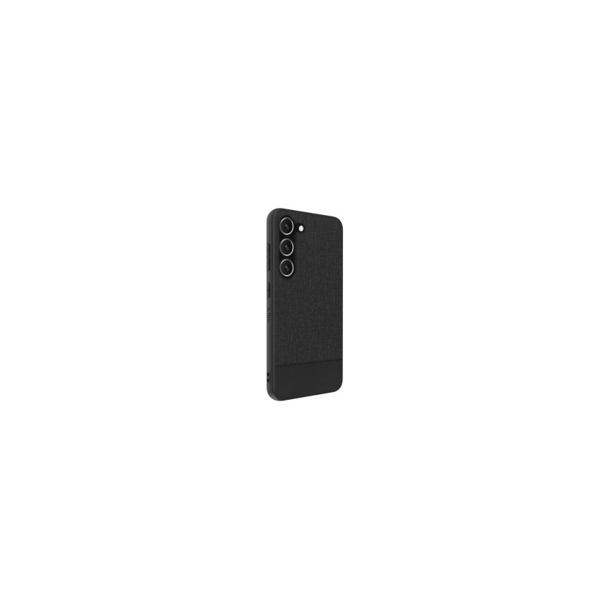 iLike Samsung Galaxy S23 Plus Plastic Leather Back Cover Black