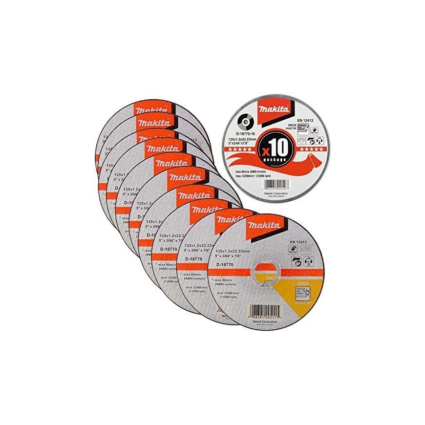 Makita D-18770-10 Pjovimo diskas 125 X 1,2 WA60T-BF RST/ Metalui (10Vnt.) – 4