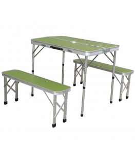 Enero Camp STOLIK Tourist folding KEMPINGOWY 90x60x70CM I 2 ŁAWKI 87x23x39CM