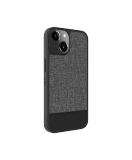 iLike Apple iPhone 14 Plastic Leather Back Cover Gray