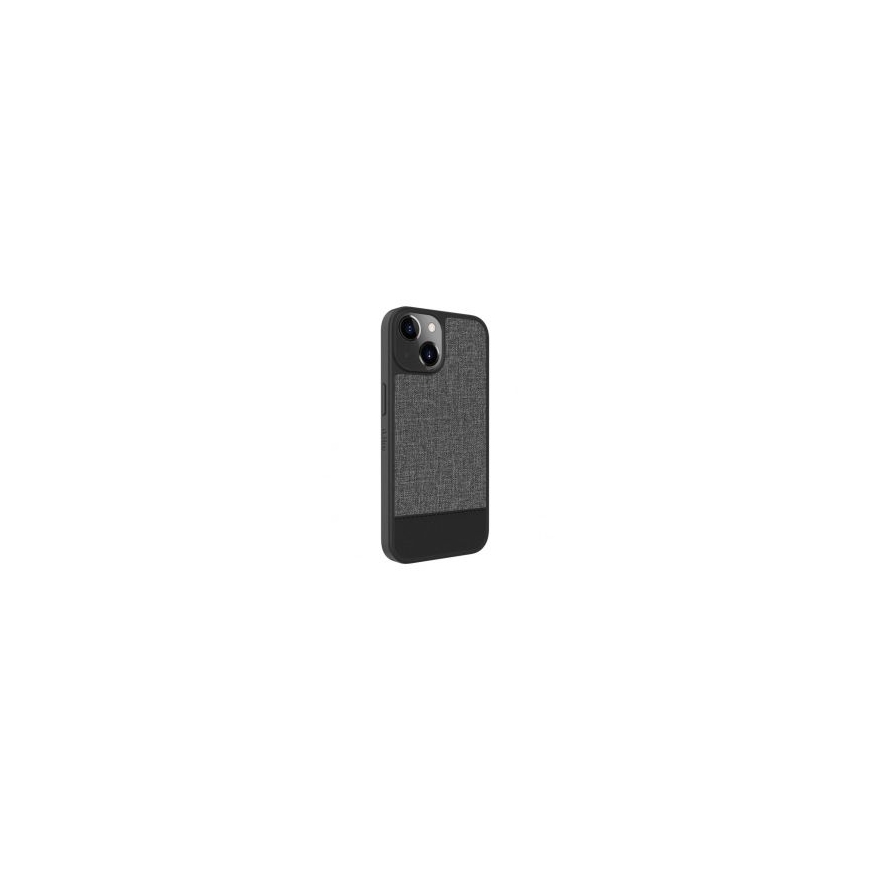 iLike Apple iPhone 14 Plastic Leather Back Cover Gray