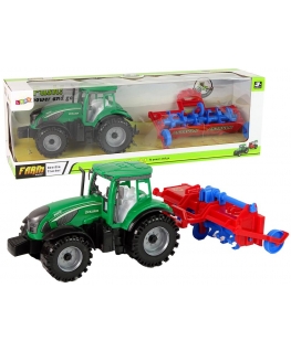 Lean Cars Tractor With Plow Friction Drive Red
