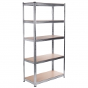 GreenBlue GB378 metallist riiulikapi riiulid 175 kg x 5 180 x 90 x 40 cm galvaniseeritud kokkupandav MDF