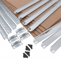GreenBlue GB378 metallist riiulikapi riiulid 175 kg x 5 180 x 90 x 40 cm galvaniseeritud kokkupandav MDF