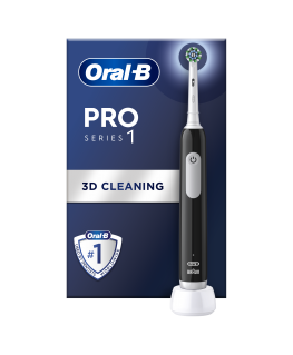 Braun D305.513.3 Pro Series 1 Electric Toothbrush Black Cross Action