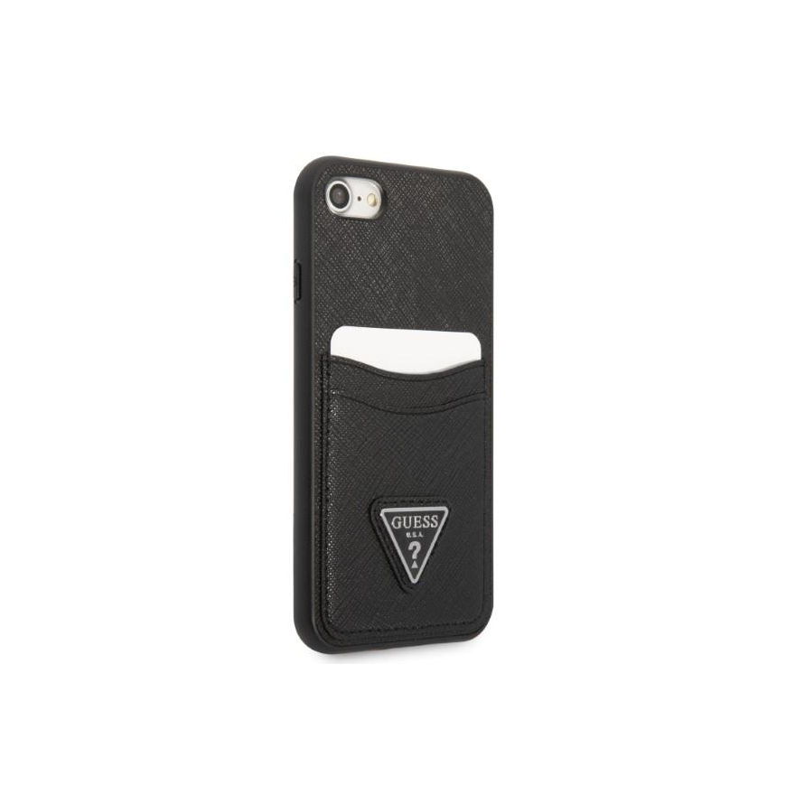 Guess Case iPhone 7 / 8 / SE 2020 / SE 2022 GUHCI8PSATPK Black Hard Case Saffiano Triangle Logo Cardslot – 4