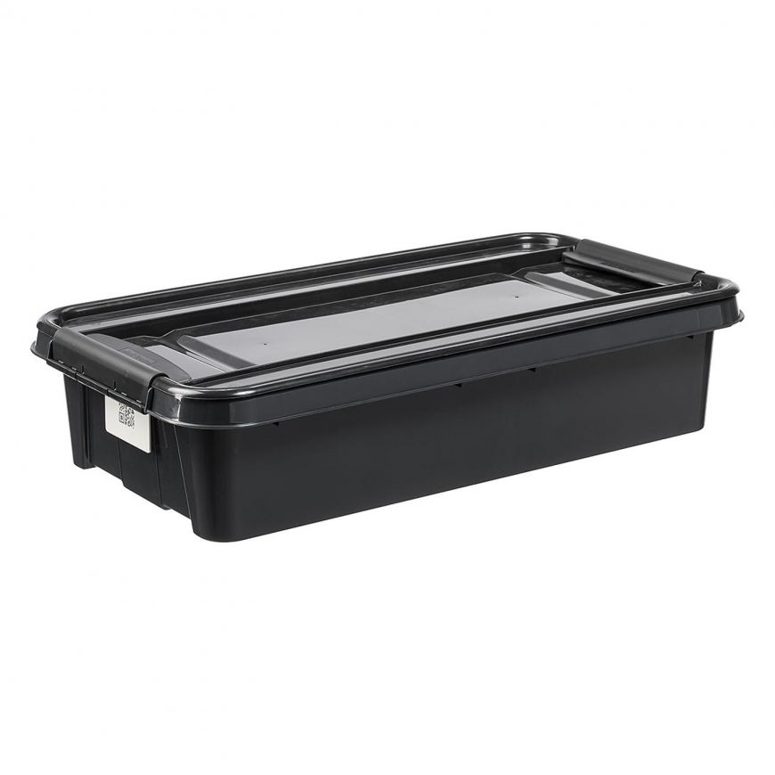Plast Team Container with lid PlastTeam ProBox Recycle QR 31L black – 2