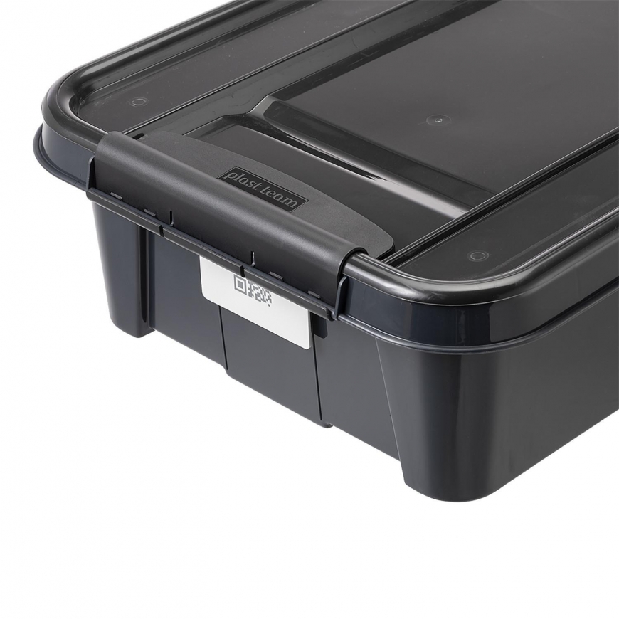 Plast Team Talpykla su dangteliu PlastTeam ProBox Recycle QR 31L juoda – 4