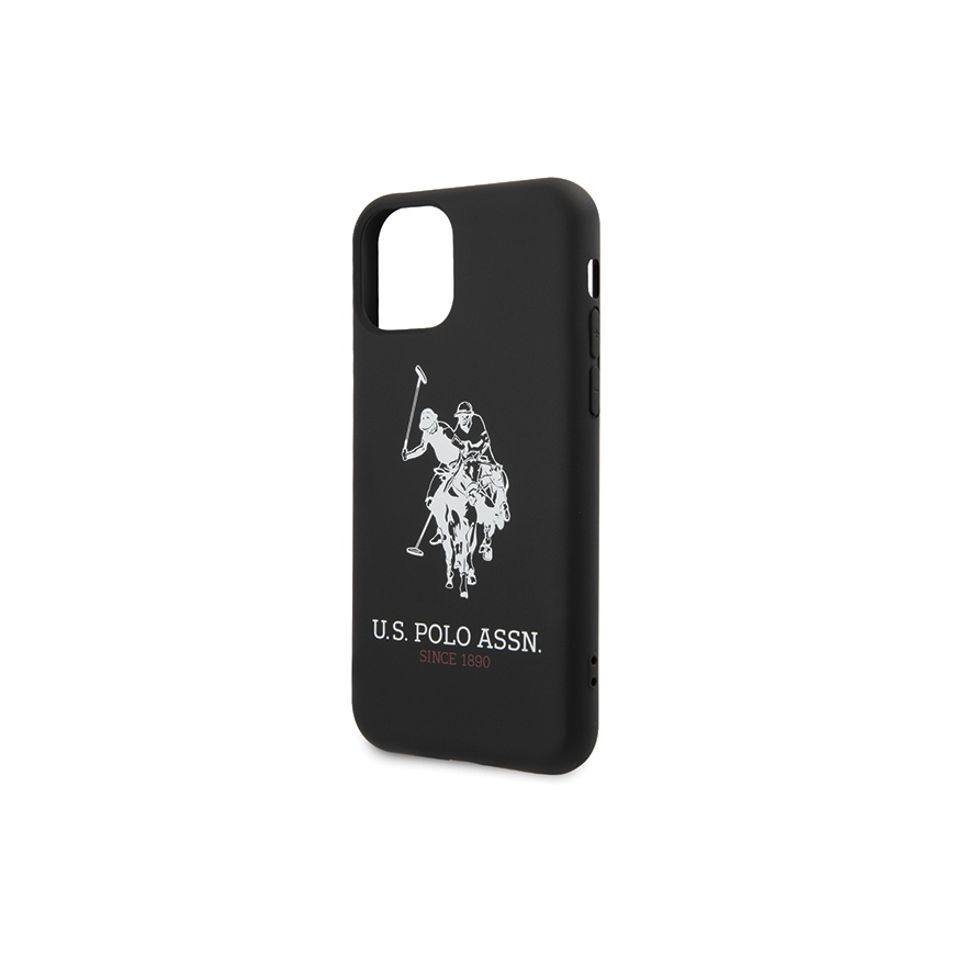 Case Us Polo Assn US Polo USHCN65SLHRBK iPhone 11 Pro Max Black/Black Silicone Collection – 3