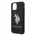 Case Us Polo Assn US Polo USHCN65SLHRBK iPhone 11 Pro Max Black/Black Silicone Collection