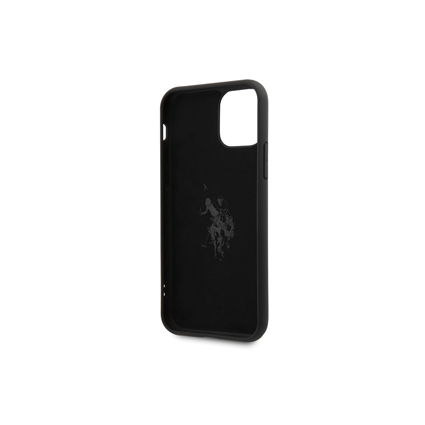 Dėklas Us Polo Assn US Polo USHCN65SLHRBK iPhone 11 Pro Max juoda/juodo silikono kolekcija – 4