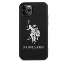 Dėklas Us Polo Assn US Polo USHCN65SLHRBK iPhone 11 Pro Max juoda/juodo silikono kolekcija