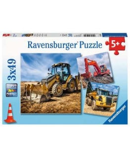 Ravensburger Digger at work! Puzle 49 pcs Transportlīdzekļi