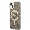 Guess set case + charger for iPhone 14 Plus 6,7" GUBPP14MH4EACSW ruda hard case 4G Print MagSafe