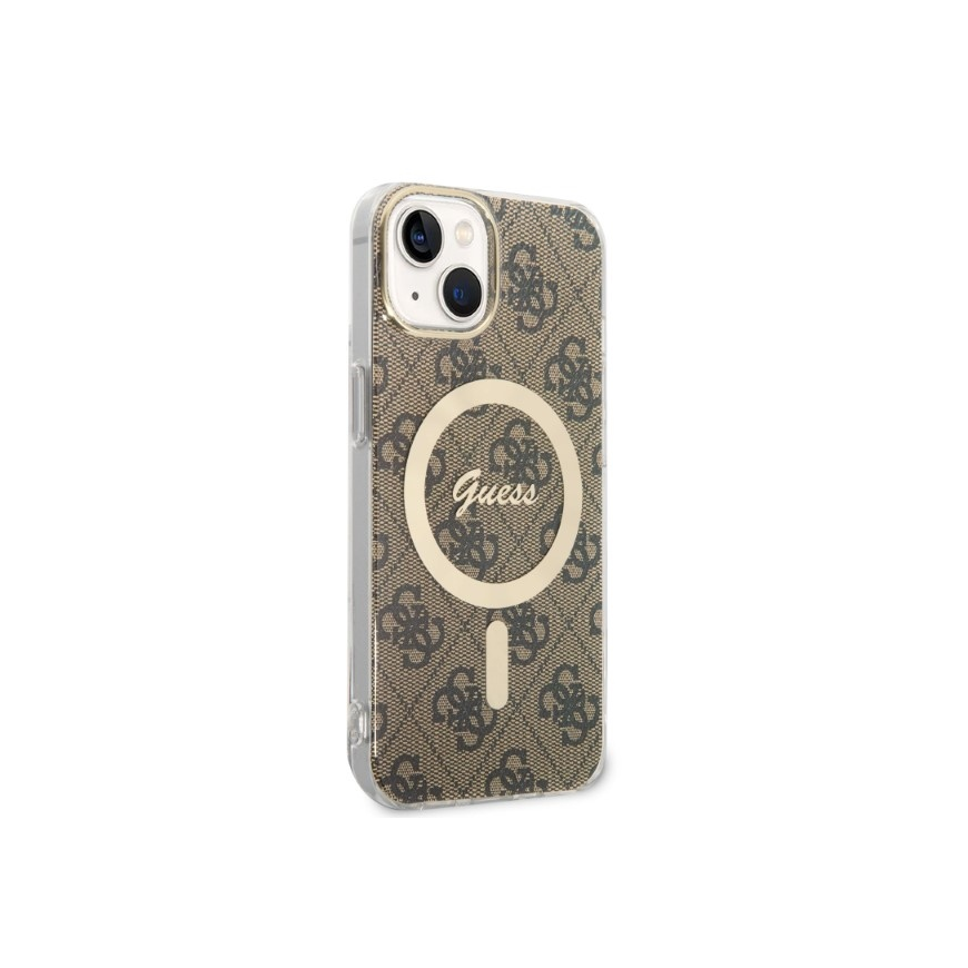 Guess set case + charger for iPhone 14 Plus 6,7" GUBPP14MH4EACSW ruda hard case 4G Print MagSafe – 4