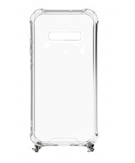 Evelatus Samsung S10 Case with rope White Stripes Transparent