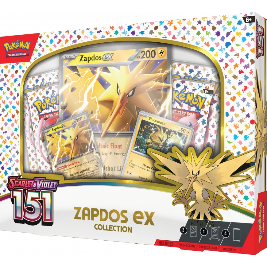 Pokemon Scarlet & Violet 3.5: 151 Zapdos ex Trading Card Set – 3