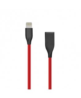 Extra Digital Silikoninis kabelis USB- Lightning, 2m (raudonas)