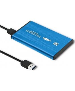 QOLTEC išorinio kietojo disko dėklas HDD/SSD 2.5" SATA3 USB 3.0 Mėlyna