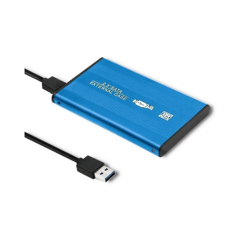 QOLTEC external hard drive case HDD/SSD 2.5" SATA3 USB 3.0 Blue – 4