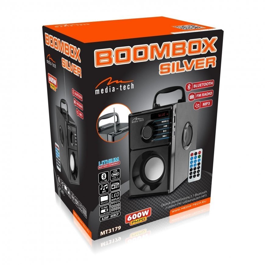 Media-Tech BOOMBOX Silver - Bluetooth speaker