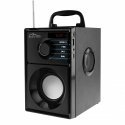Media-Tech BOOMBOX Silver - Bluetooth speaker with built in woofer, FM radio, MP3 player, lithium battery, 600W PMPO. incl. IR r
