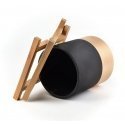 Mondex AVA pot on a stand 18xh20cm - black, bronze Mondex AVA pot on a stand 18xh20cm - black, bronze