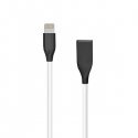 Extra Digital Silicone cable USB-Lightning, 1m (white)