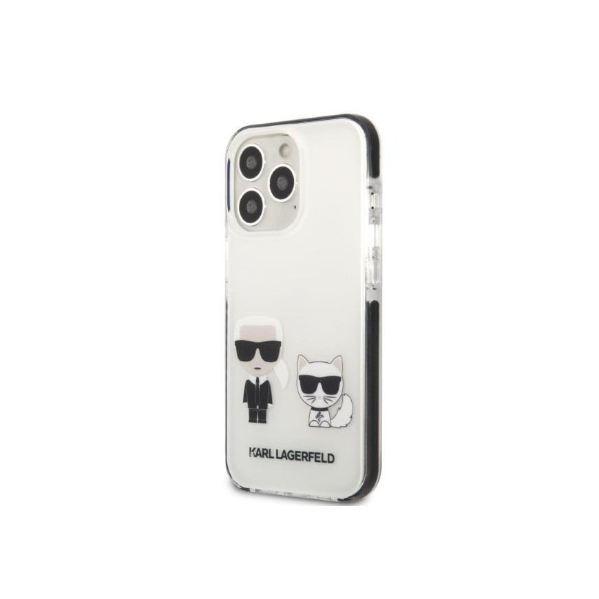 Karl Lagerfeld Case iPhone 13 Pro Max KLHCP13XTPEKCW Black Hard Case Iconic Karl & Choupette – 2