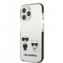 Karl Lagerfeld dėklas iPhone 13 Pro Max KLHCP13XTPEKCW juodas kietas dėklas Iconic Karl & Choupette