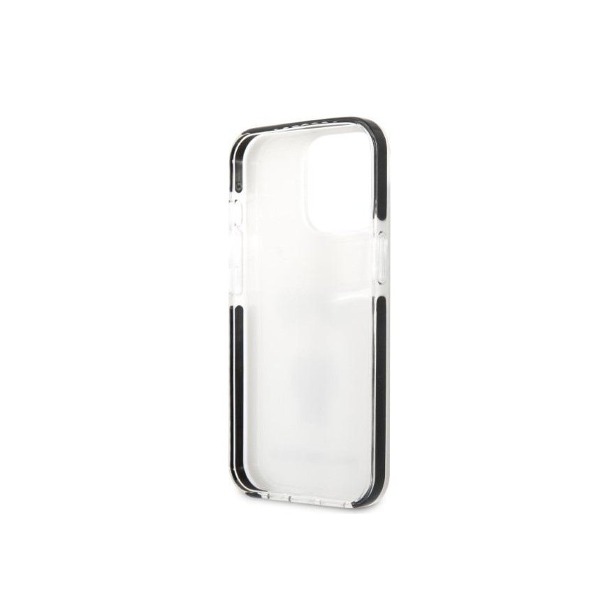 Karl Lagerfeld dėklas iPhone 13 Pro Max KLHCP13XTPEKCW juodas kietas dėklas Iconic Karl & Choupette – 5