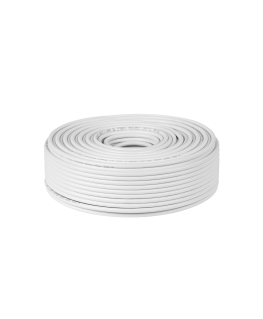 Cabletech Koaksialinis kabelis RG6U varinis 75om, Ø7.1mm, baltas