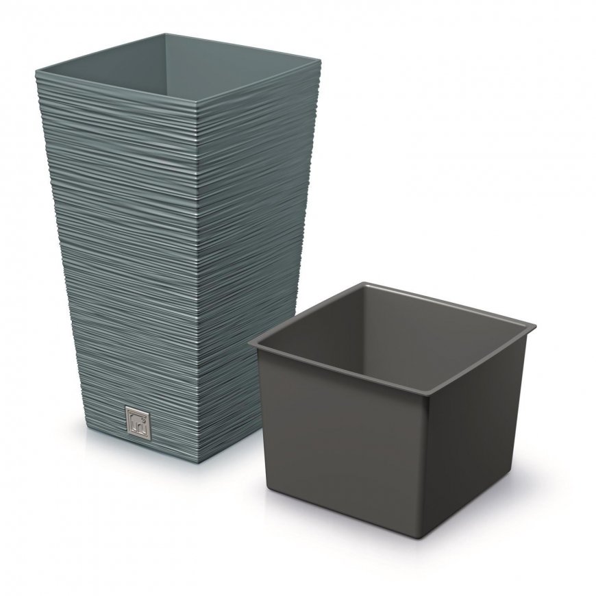 Prosperplast FURU SQUARE flowerpot - Scandinavian blue color – 2