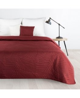 Eurofirany DESIGN 91 BONI / 6 Bedspread, quilted by hot pressing with leaf pattern, 170X210 cm, color: brick