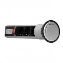 Orno Furniture socket 6 cm pull-out from above with lock and 1.8 m cable, 3x2P + Z (Schuko) Orno Furniture socket 6 cm pull-out from above with lock and 1.8 m cable, 3x2P + Z (Schuko)