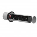 Orno Furniture socket 6 cm pull-out from above with lock and 1.8 m cable, 3x2P + Z (Schuko) Orno Furniture socket 6 cm pull-out from above with lock and 1.8 m cable, 3x2P + Z (Schuko)