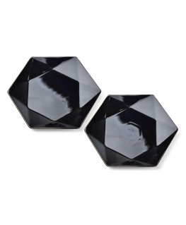 Affek Design RALPH Juodas 2 plokščių lėkščių rinkinys 32,5x 28,5cm x h3cm