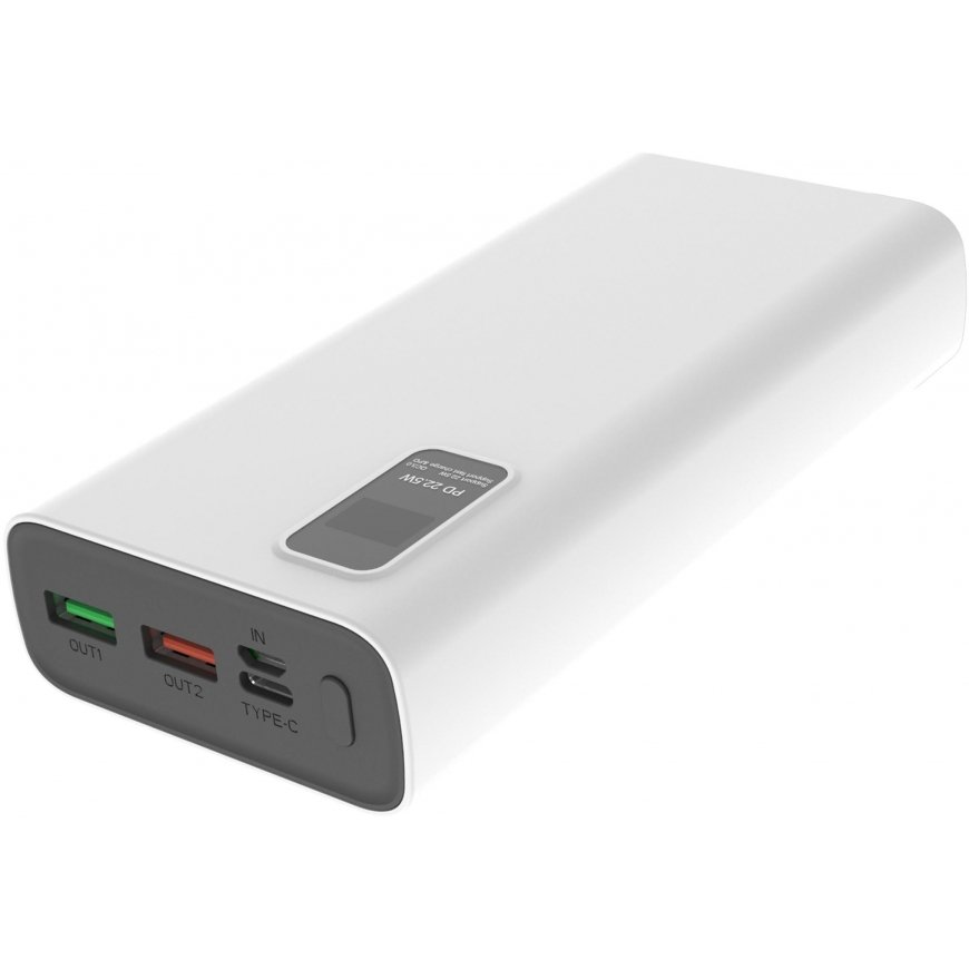 Platinet galios bankas 20000 mAh PD QC LED, juoda – 2