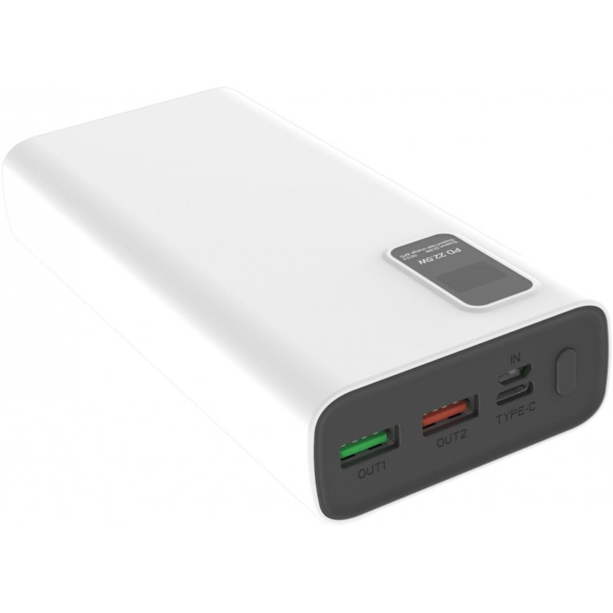 Platinet galios bankas 20000 mAh PD QC LED, juoda – 3