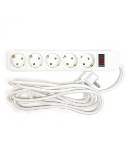 Plug EXD Household extension cord 3m, 5 sockets, with switch
