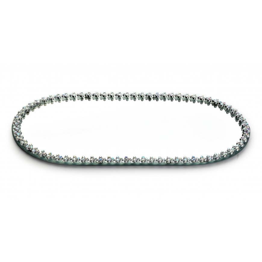Mondex Margot Silver decorative tray 30x14x1cm