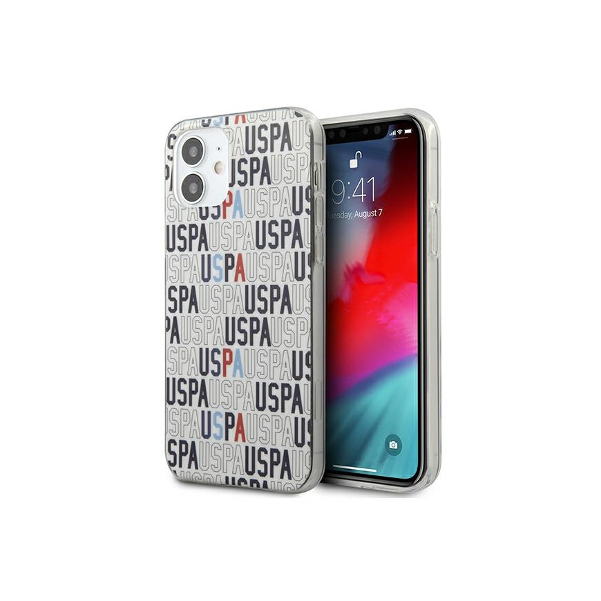 Dėklas US Polo Assn US Polo USHCP12SPCUSPA6 iPhone 12 mini 5,4 "balta / balta Logo Mania kolekcija