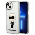 Karl Lagerfeld Case for iPhone 14 Plus 6.7" KLHCP14MHNIKTCT Transparent Hard Case Ikonik Karl Lagerfeld
