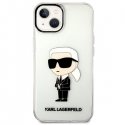 Karl Lagerfeld Case for iPhone 14 Plus 6.7" KLHCP14MHNIKTCT Transparent Hard Case Ikonik Karl Lagerfeld